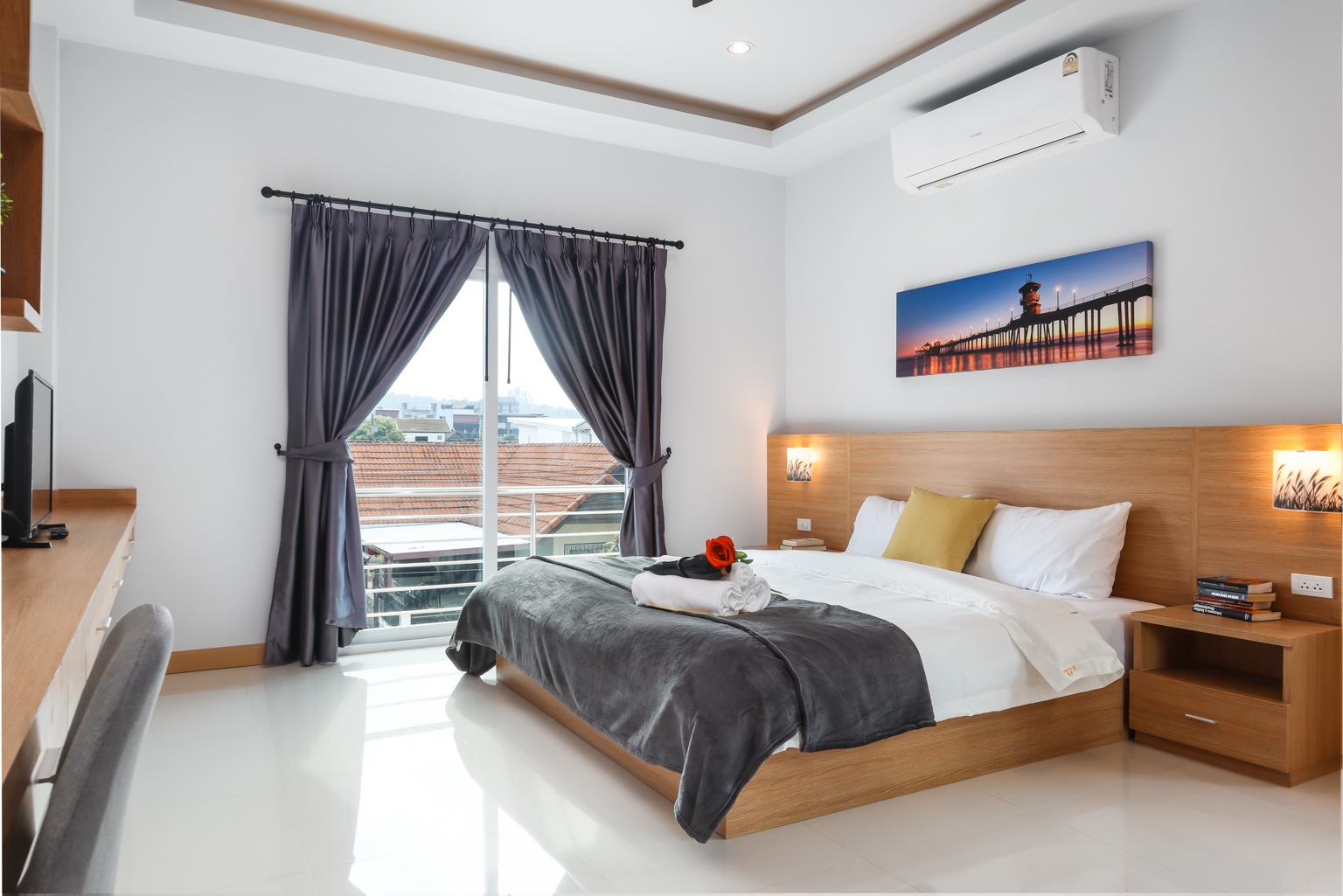 Bright comfortable bedroom